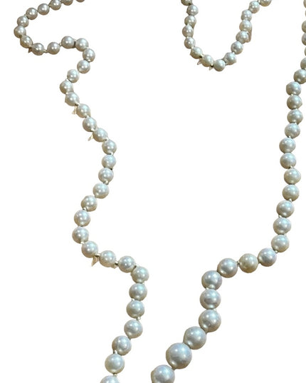 Antique 14k White gold white cultured pearl necklace