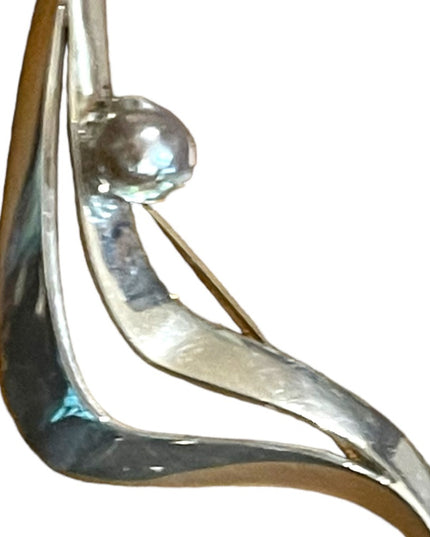 Sigi Pineda Modernist Sterling Silver & Pearl Brooch Renown
Tasco/Taxco Mexico