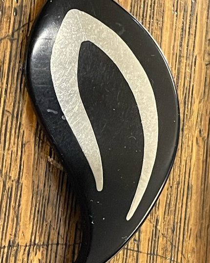 Mid century Hand Hanson Danish Ebony & sterling hand made modernist brooch