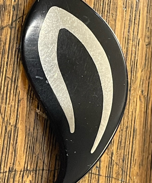 Mid century Hand Hanson Danish Ebony & sterling hand made modernist brooch