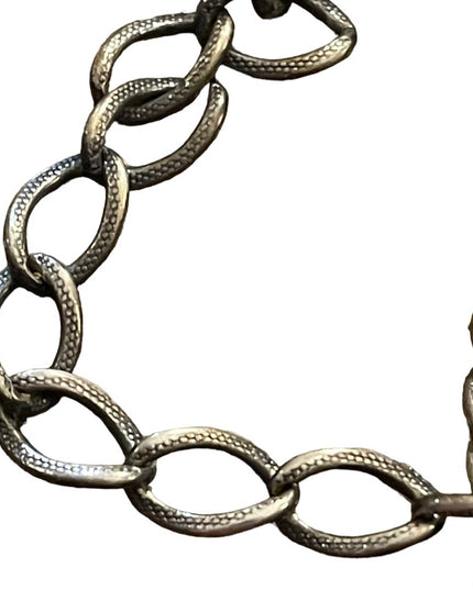 Antique Sterling silver Marcasite padlock heart keepsake bracelet sweetheart