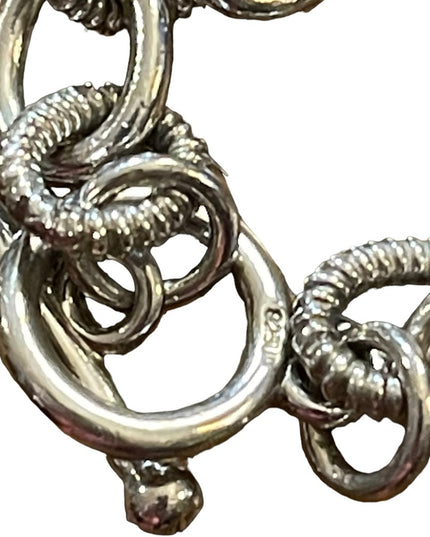 Sterling silver 925 UD Tiny diamond illusion padlock link sweetheart bracelet