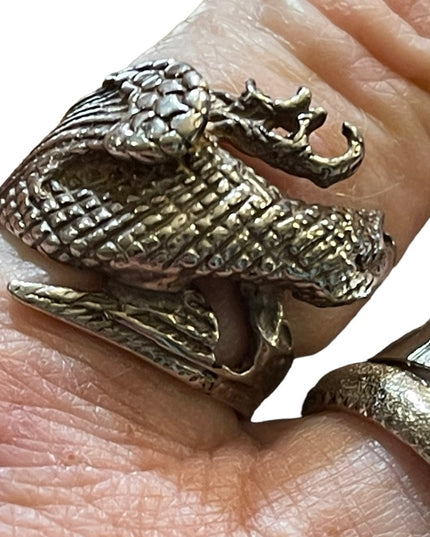 Vintage sterling silver Taxco Mexico 925 Sterling silver EAGLE ring handmade