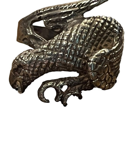 Vintage sterling silver Taxco Mexico 925 Sterling silver EAGLE ring handmade