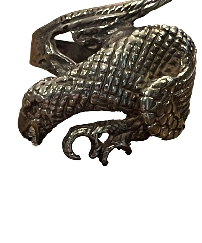 Vintage sterling silver Taxco Mexico 925 Sterling silver EAGLE ring handmade