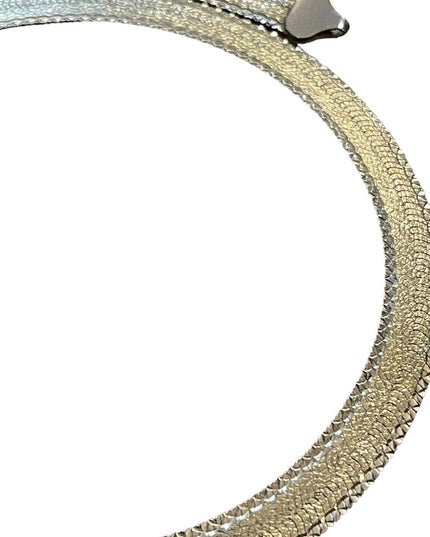 Sterling silver 925 Milor Italy vintage diamond cut herringbone 18” necklace