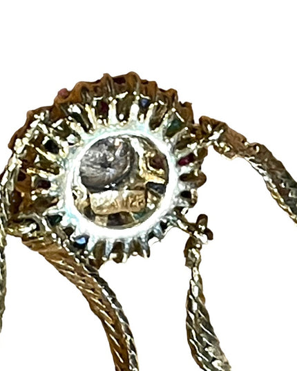 Lovely gold plate sterling silver 925 Sim stones PK fancy bracelet