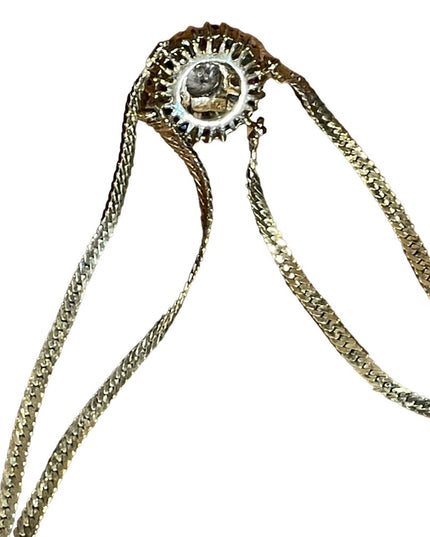 Lovely gold plate sterling silver 925 Sim stones PK fancy bracelet