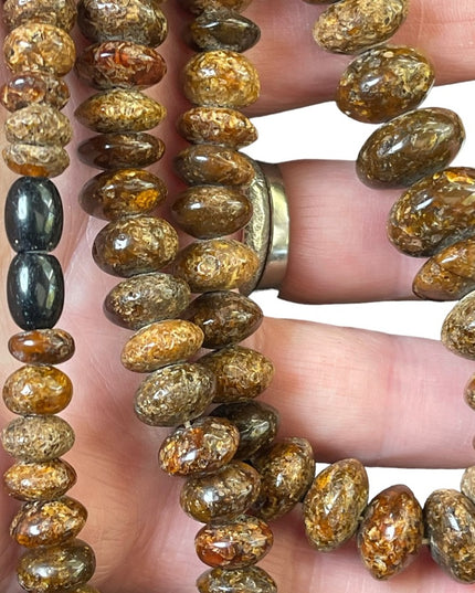 Antique stunning RAW Baltic Amber bead necklace Art Deco 1920s