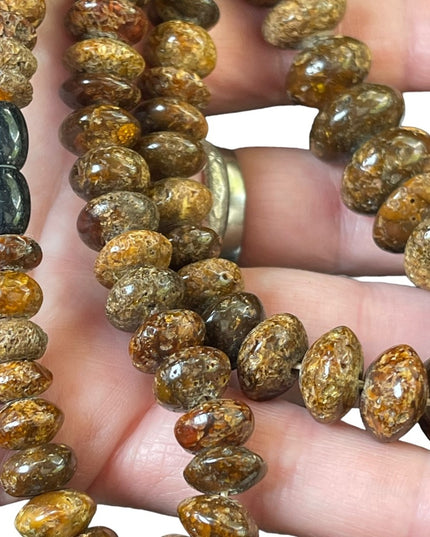Antique stunning RAW Baltic Amber bead necklace Art Deco 1920s