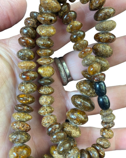 Antique stunning RAW Baltic Amber bead necklace Art Deco 1920s