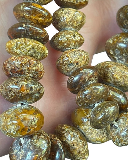 Antique stunning RAW Baltic Amber bead necklace Art Deco 1920s
