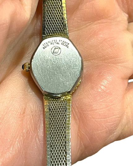 Vintage Massey Tissot Gold plt Diamond Illusion Watch