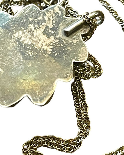Silver turquoise Native Southwestern Handmade pendant necklace