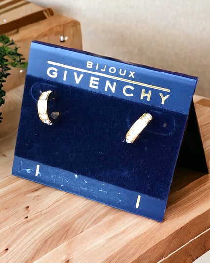 Vintage 1980s Givenchy Bijoux Earrings gold hoop