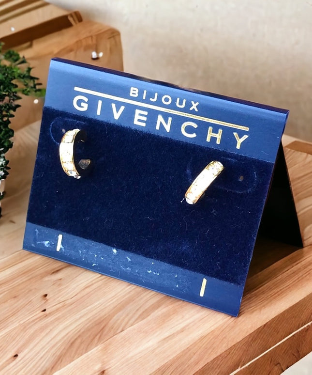 Vintage 1980s Givenchy Bijoux Earrings gold hoop