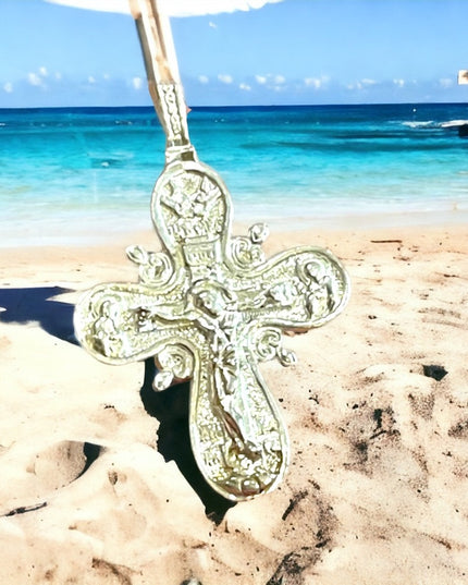 Sterling silver Crucix Catholic? Religious necklace pendant 925