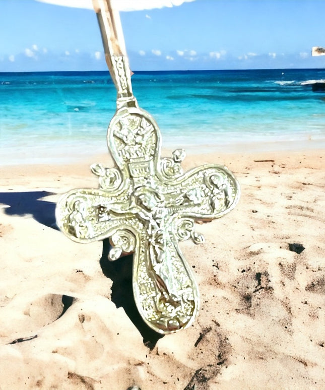 Sterling silver Crucix Catholic? Religious necklace pendant 925