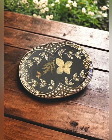 Antique Victorian Art deco marcasite flower broch with enamel silver 💗