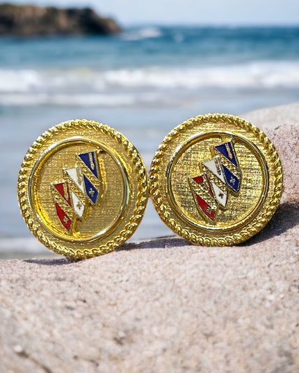 Buick monogram Vintage Gold cufflinks