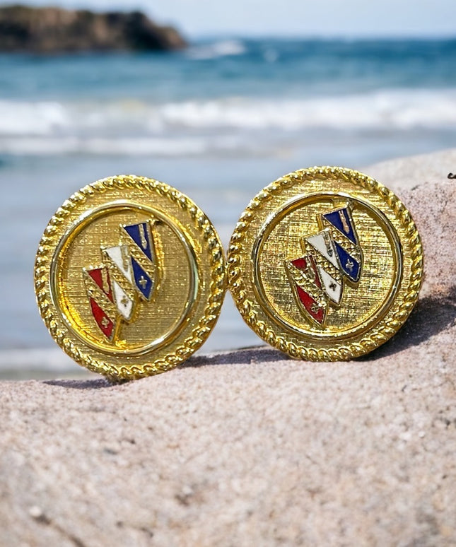 Buick monogram Vintage Gold cufflinks