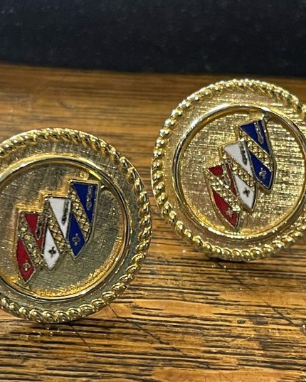 Buick monogram Vintage Gold cufflinks