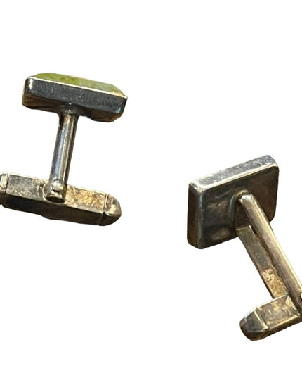 Vintage Silver plated connemara marble cufflinks