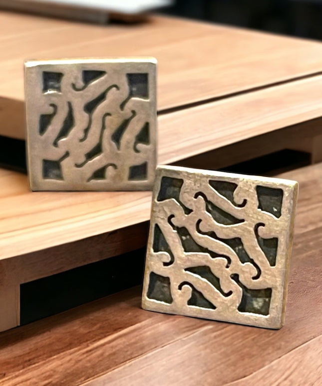 Vintage ornate sterling silver cufflinks Hecho en  Mexico JV