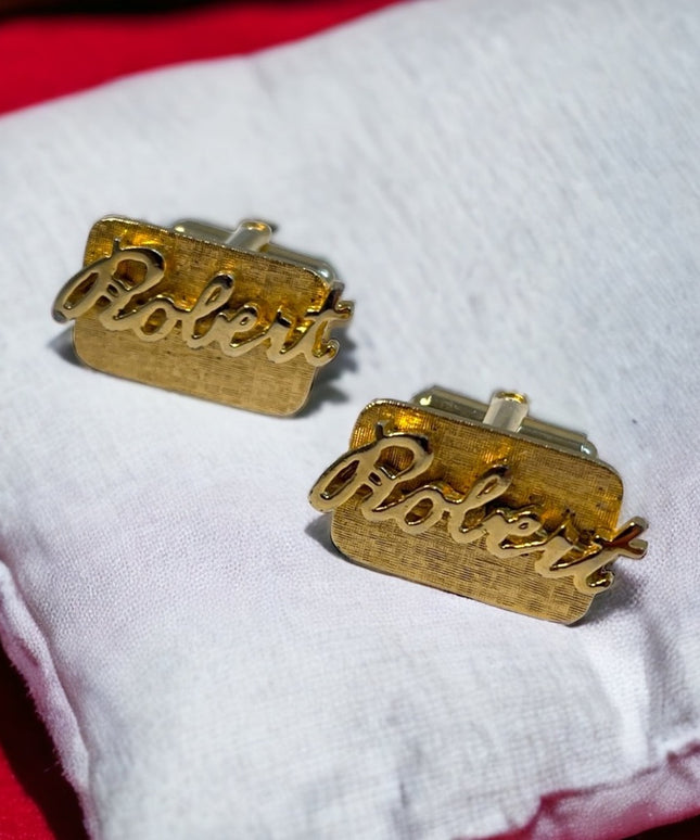 Vintage Robert gold tone cufflinks