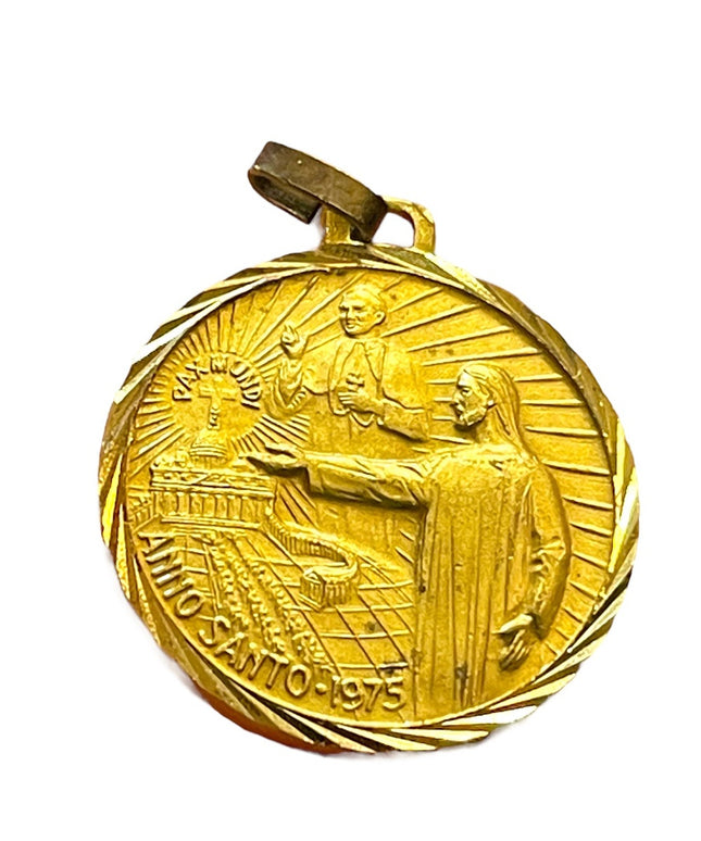 Anno Santo 1975 Religious coin Vintage Medal Porta Santa 1975 Pope Paul VI