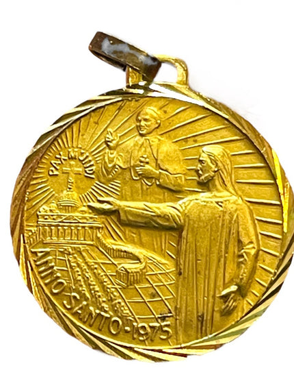 Anno Santo 1975 Religious coin Vintage Medal Porta Santa 1975 Pope Paul VI