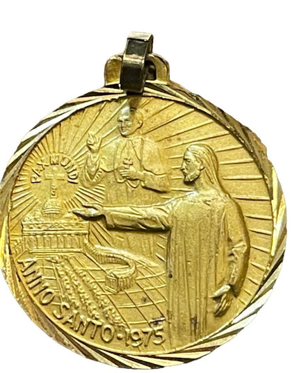 Anno Santo 1975 Religious coin Vintage Medal Porta Santa 1975 Pope Paul VI