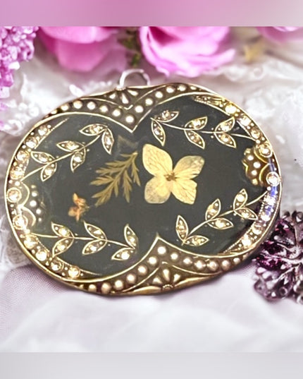Antique Victorian Art deco marcasite flower broch with enamel silver 💗