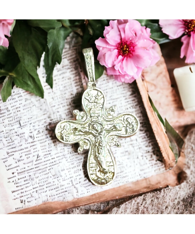 Sterling silver Crucix Catholic? Religious necklace pendant 925