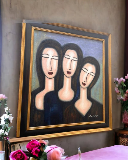 3 sisters  Modigliani repro oil painting Canvas