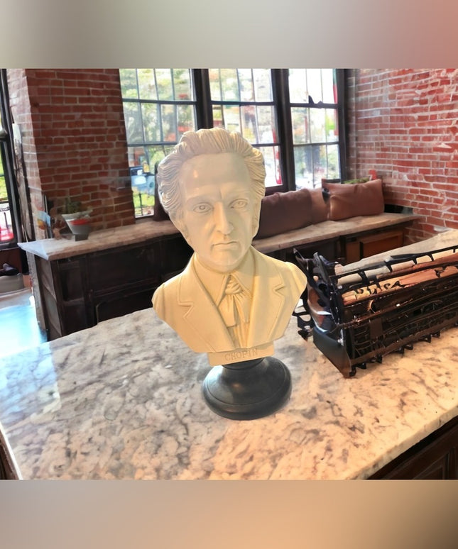 Vintage Hand Made & painted Decoline Chopin Statue bust
