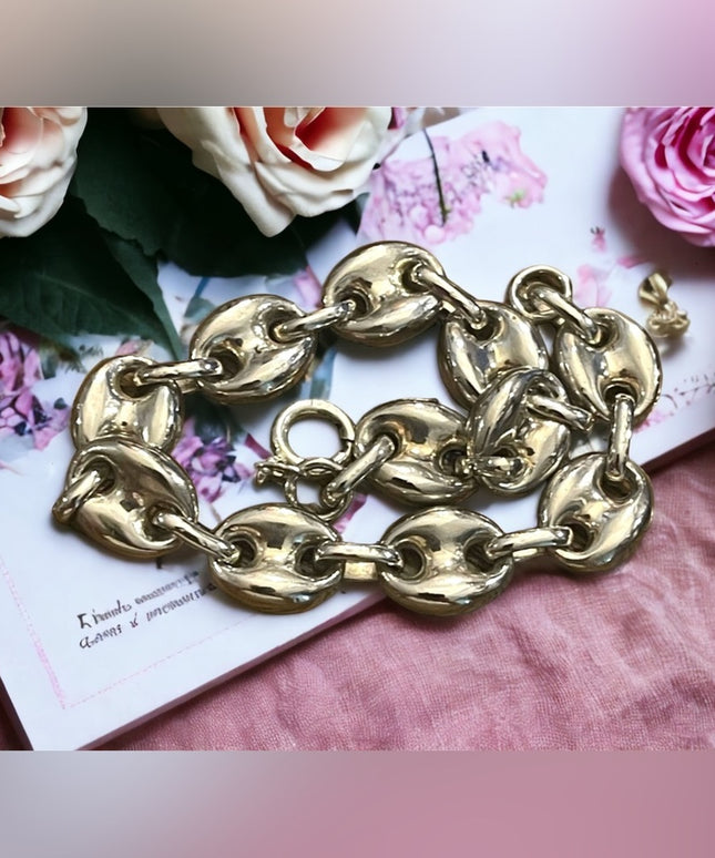 Vintage sterling silver 925 mariner link chunky bracelet