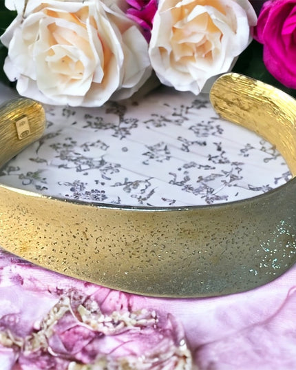 Charles Garnier 18k Plt Sterling silver bangle