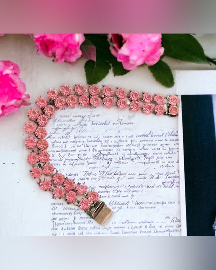 Vintage pink crystal bracelet
