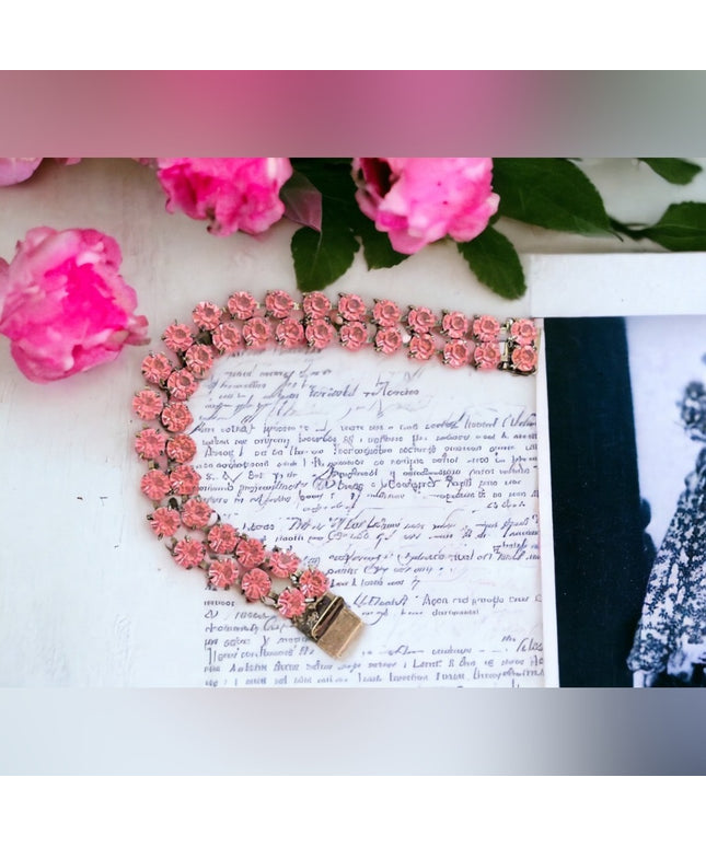 Vintage pink crystal bracelet