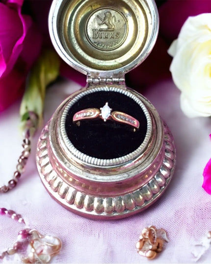 14k diamond engagement ring vintage “I Love you”