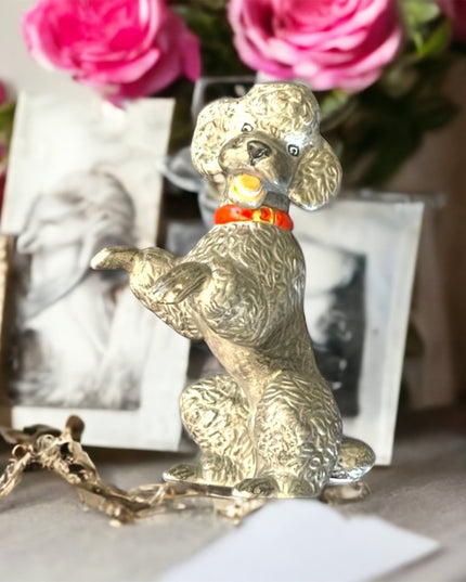 Vintage 1978 Handpainted ceramic FIFI Parisian Poodle dog statue