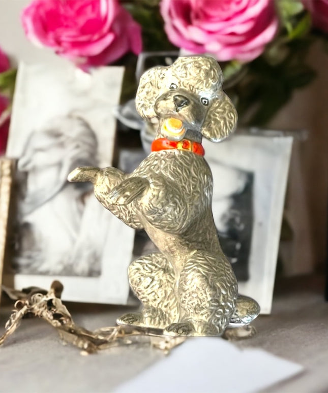 Vintage 1978 Handpainted ceramic FIFI Parisian Poodle dog statue