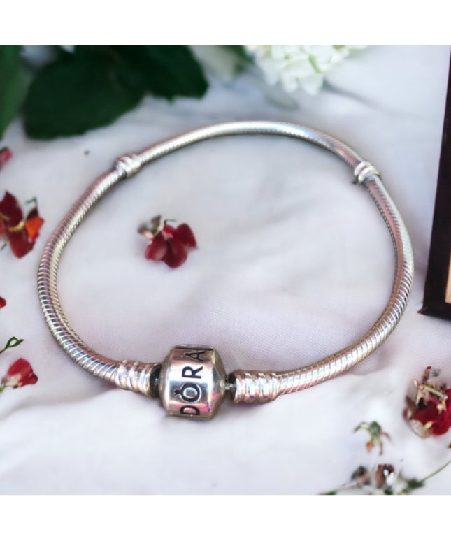 Pandora 7” Sterling silver 925 charm bracelet