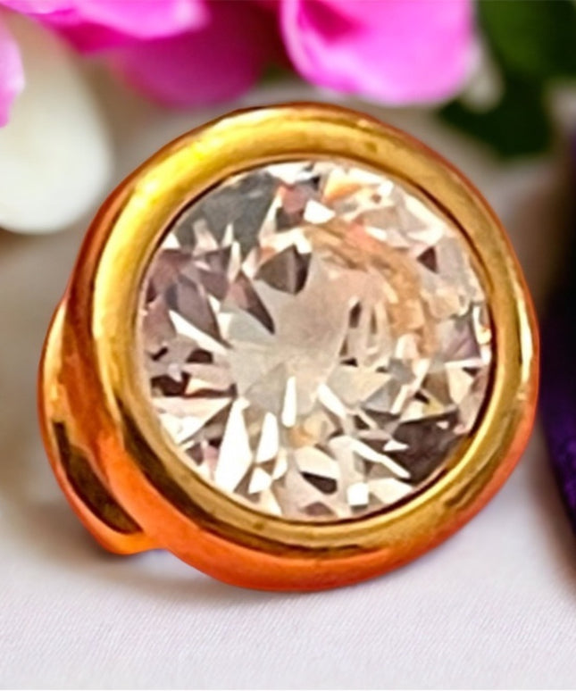 Swarovski Gold plated (SWAN) authentic crystal tie tac