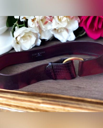 Suzi Roher Black leather 2” chunky belt