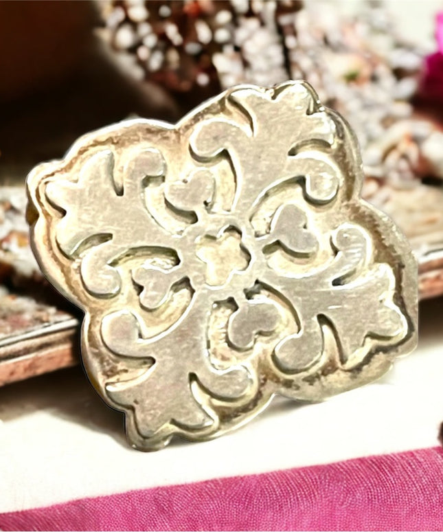 Vintage K Oliver Sterling silver Fancy ornate deco hallmarked brooch 925