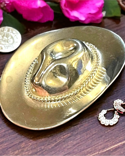 Sterling Mexico TS 77 Cowboy Hat Southwestern Brooch Pin