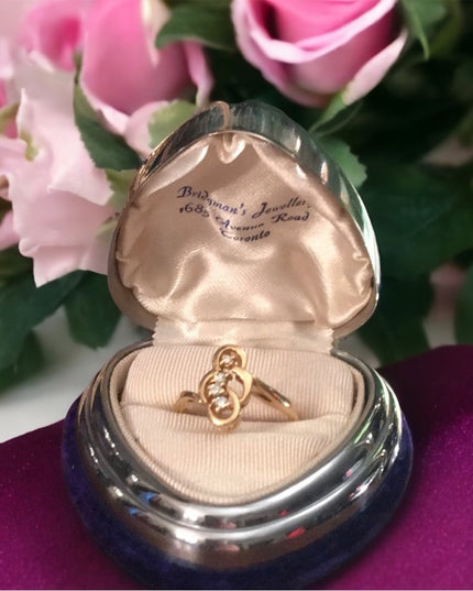 14k Gold Diamond Infinity ring