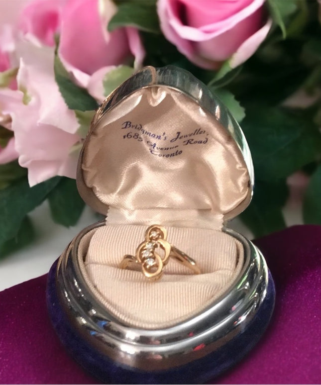 14k Gold Diamond Infinity ring